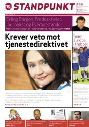 Krever veto mot tjenestedirektivet - Nei til EU