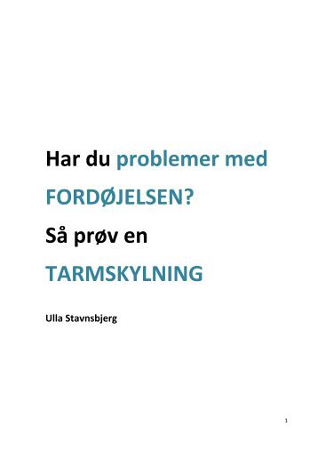 Har du problemer med FORDØJELSEN? - Klinik Colon v/Ulla ...