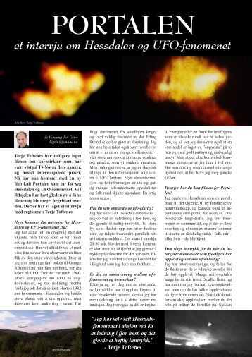 PORTALEN et intervju om Hessdalen og UFO-fenomenet - Ildsjelen