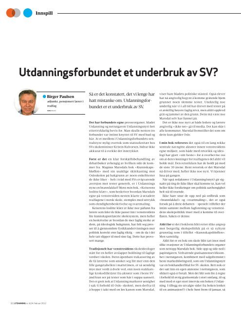 Utdanning nr. 4/2012 - Utdanningsnytt.no