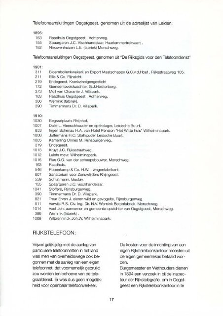 Over Oegstgeest oktober 1997 - Vereniging Oud Oegstgeest