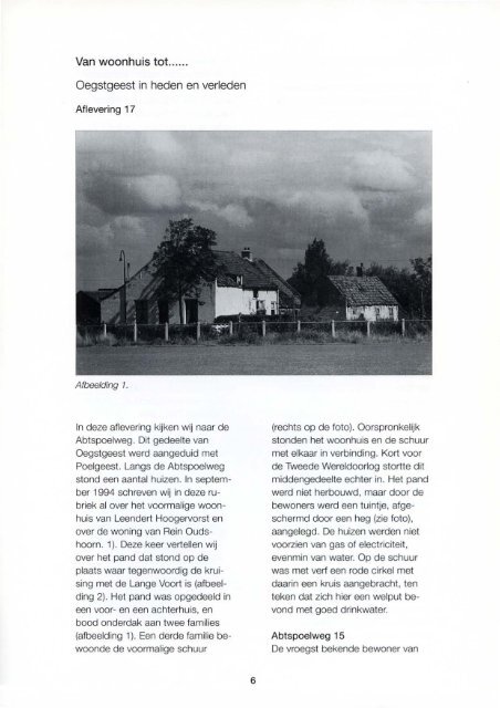 Over Oegstgeest oktober 1997 - Vereniging Oud Oegstgeest