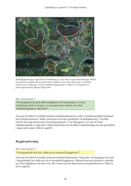 Uppföljning av Lokal Agenda 21 - Norrtälje kommun