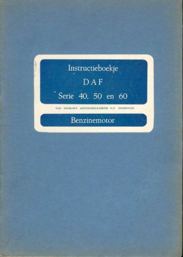 Instructieboekje Daf benzinemotor + afstellingen - Oudedaftechniek.nl