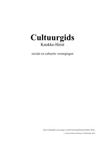 cultuurgids _nieuw_ - Cultuurraad Knokke-Heist