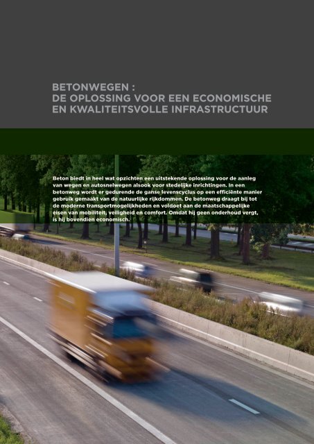 Betonwegen : de oplossing voor een economische en ... - Febelcem