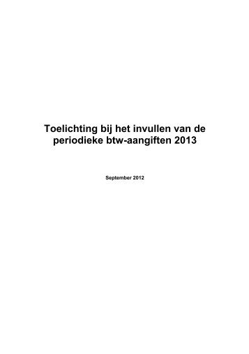 Toelichting bij het invullen van de periodieke btw ... - FOD Financiën