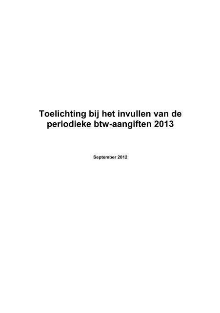 Toelichting bij het invullen van de periodieke btw ... - FOD Financiën