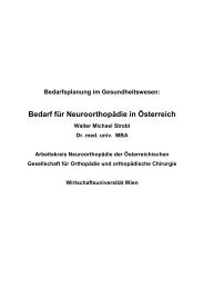 Bedarf für Neuroorthopädie in Österreich, 2007 - Motio