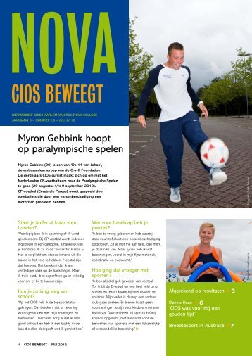 Nieuwsbrief CIOS 18 - ROC Nova College