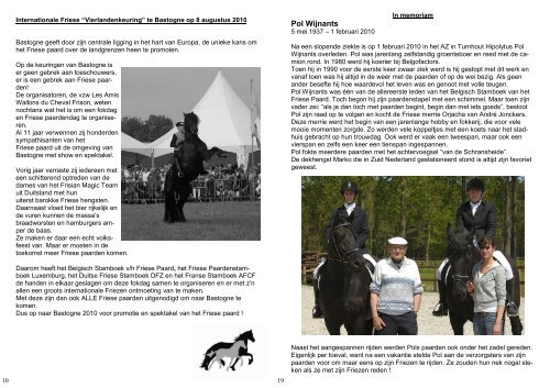 Het Friese Paard België voorjaar 2010 (boekje) - BSFP