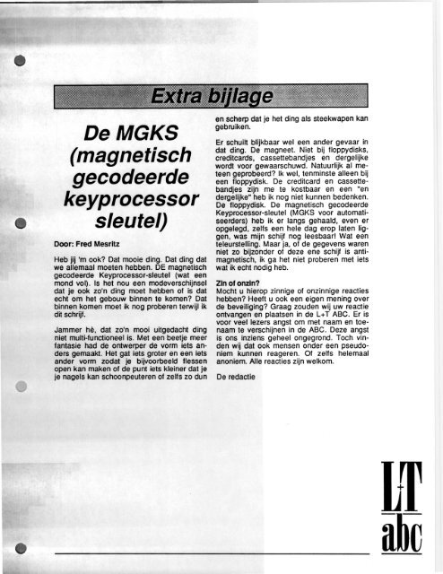 projecten - In 1984 ben ik bij L+T International (later L+T Informatica ...