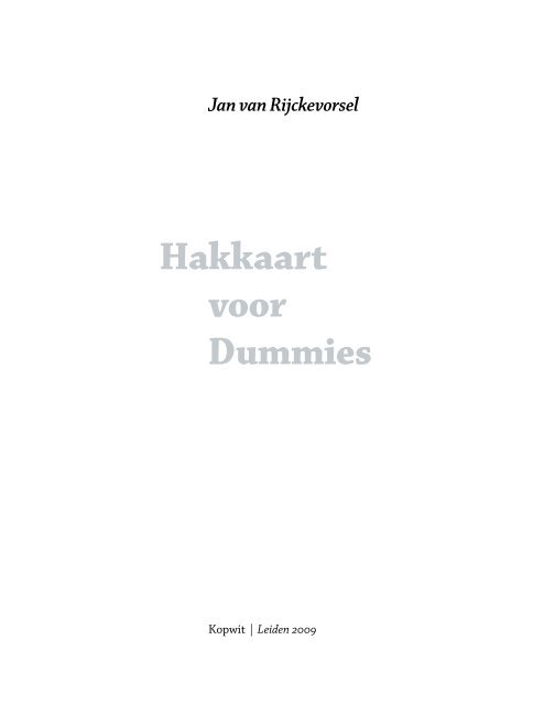 Hakkaart voor Dummies