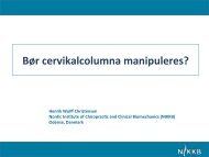 Bør cervikalcolumna manipuleres? - Manuellterapi