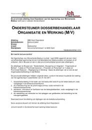 ondersteuner dossierbehandelaar organisatie en werking (m/v)