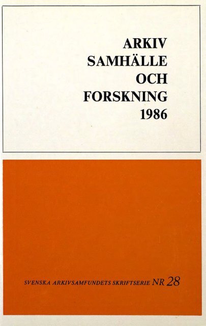 ARKIV SAMHÄLLE OCH FORSKNING - Visa filer
