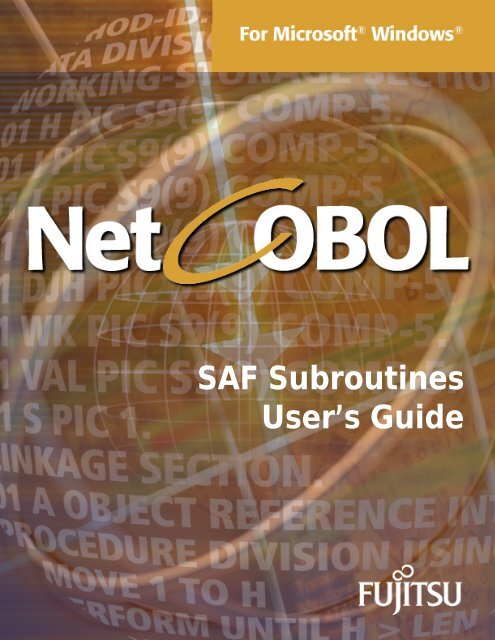 NetCOBOL for SPARC Architecture SAF Subroutines User's Guide
