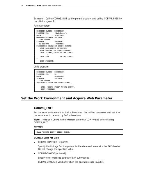 NetCOBOL for SPARC Architecture SAF Subroutines User's Guide