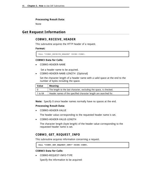 NetCOBOL for SPARC Architecture SAF Subroutines User's Guide