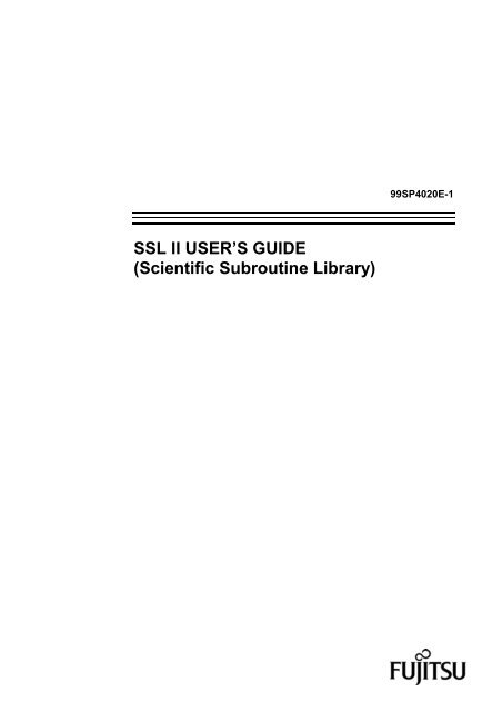 SSL II USER'S GUIDE - Lahey Computer Systems