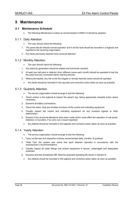 Morley Fire Panels Installation Manual - Smiths Technical Systems