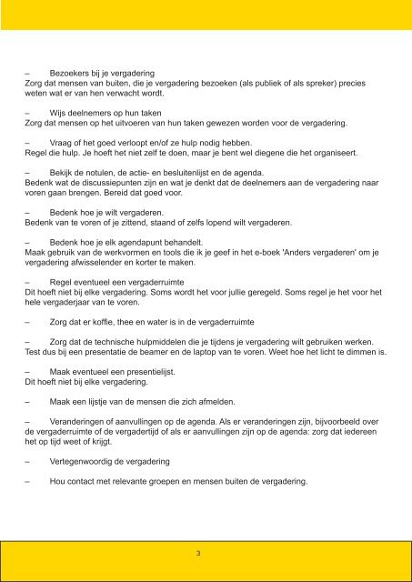 Checklist vóór de vergadering - Vergaderen doe je zo