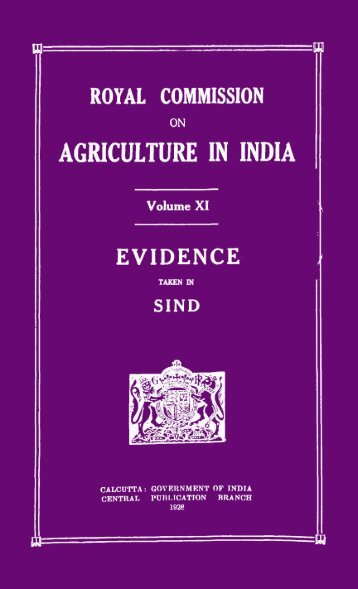 Title : Royal Commission on Agriculture in India - Reserve Bank of ...