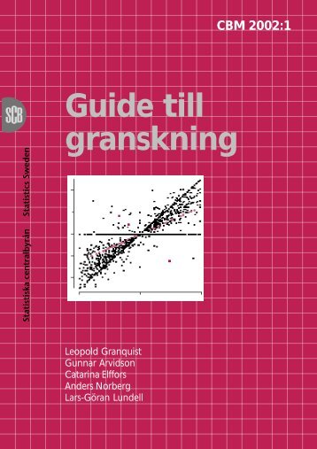 Guide till granskning (pdf) - Statistiska centralbyrån