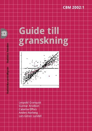 Guide till granskning (pdf) - Statistiska centralbyrån