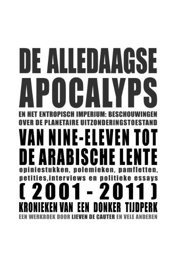 PDF versie van: De Alledaagse Apocalyps - DeWereldMorgen.be