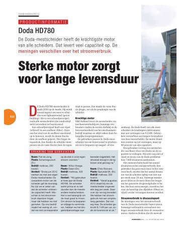 Sterke motor zorgt voor lange levensduur - boerentaal.nl