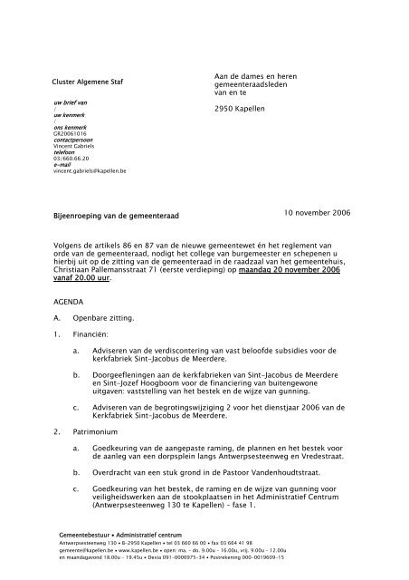 Technische dienst - VLD Kapellen