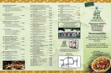 Afhaal menu - Lucky City