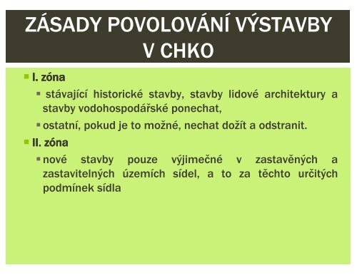 vliv ochrany přírody a krajiny na urbanizaci v chko na příkladu ...