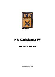 KB Karlskoga FF - Svenskalag.se