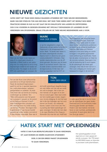 Hatek Nieuws Nr 1 Editie Nr 1 - Hatek Lastechniek