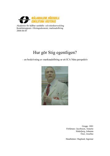 Hur gör Stig egentligen? - Mälardalens högskola