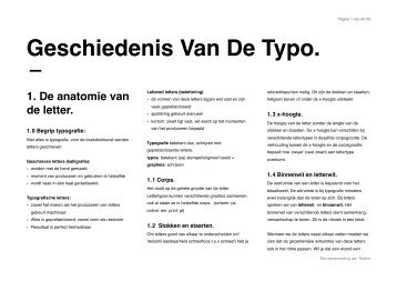 Geschiedenis Van De Typo. - Tatiana