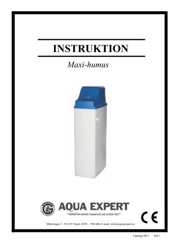 INSTRUKTION - Aqua Expert AB