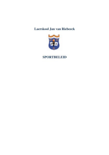 Laerskool Jan van Riebeeck SPORTBELEID