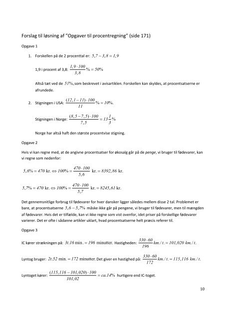 Forslag til løsninger til opgaver i Matematik – En grundbog for ...