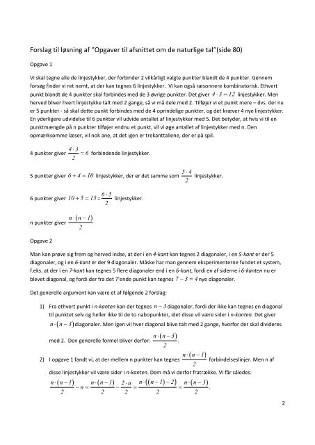 Forslag til løsninger til opgaver i Matematik – En grundbog for ...