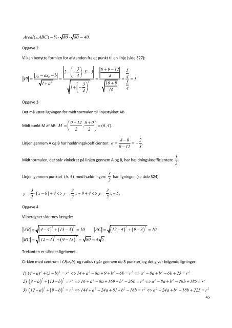 Forslag til løsninger til opgaver i Matematik – En grundbog for ...