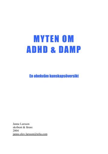 MYTEN OM ADHD & DAMP