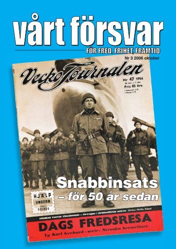 Nr 3/ 2006 Årgång 118 - Allmänna Försvarsföreningen