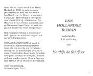 een hollandse roman - Bulkboek