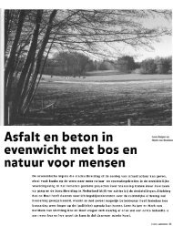 Asfalt en beton in evenwicht met bos en natuur ... - Stichting Probos