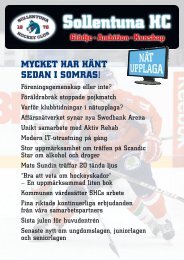 Varför klubbtidningar i nätupplaga? - Sollentuna HC