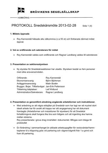 PROTOKOLL Snedskärsmöte 2013-02-28 Sida 1 (4)