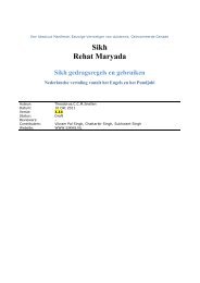 Sikh Rehat Maryada - Sikhs in Nederland